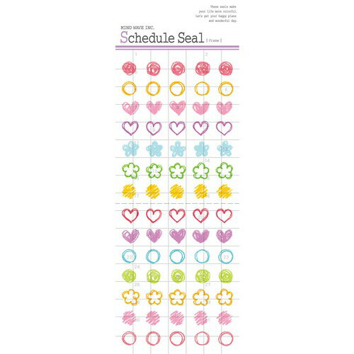 MindWave マインドウェイブ スケジュールシール　フレーム１３（10セット）