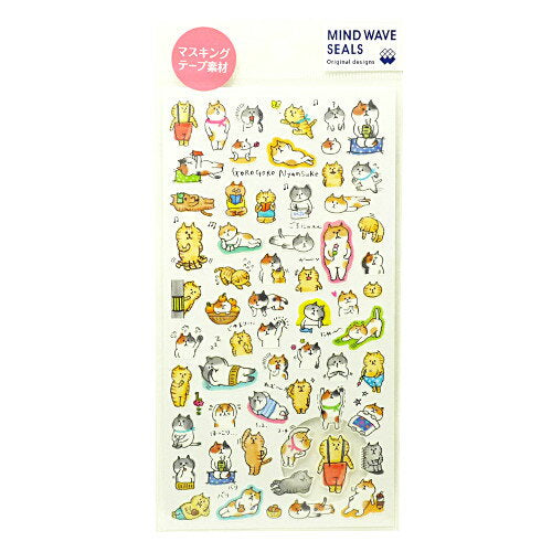 MindWave マインドウェイブ ＭＷシール　ごろごろにゃんすけ　日常（10セット）