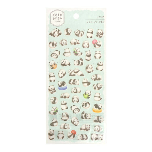 MindWave マインドウェイブ まめまめあにまる　ステッカー　８０９４４　パンダ（10セット）