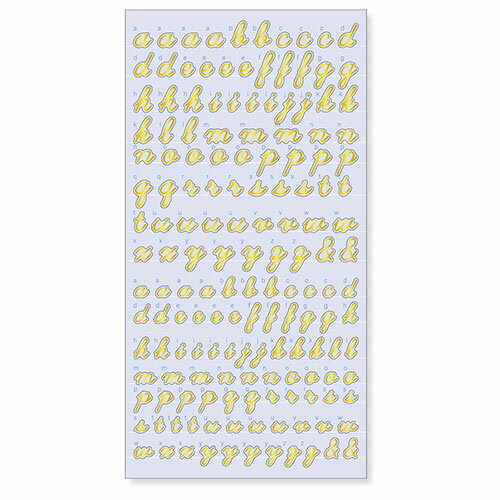 MindWave マインドウェイブ 文字コレクション　８１１４５　ゴールド　筆記体　ＡＢＣ（10セット）