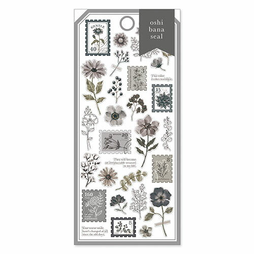 MindWave マインドウェイブ オシバナ　シール　８１２０４　ｃｈａｒｃｏａｌ（10セット）