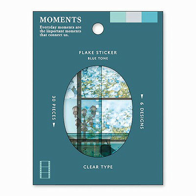 MindWave マインドウェイブ モーメンツフレークステッカー 81354ブルー（10セット）
