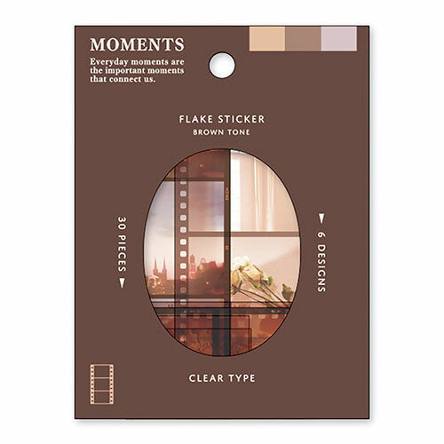 MindWave マインドウェイブ モーメンツフレークステッカー　８１３５５　ｂｒｏｗｎ　ｔｏｎｅ（10セット）