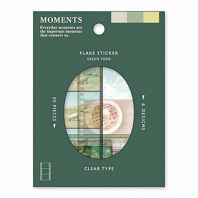 MindWave マインドウェイブ モーメンツフレークステッカー81356グリーン（10セット）