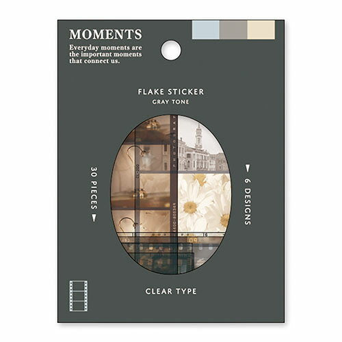 MindWave マインドウェイブ モーメンツフレークステッカー 81358グレー（10セット）