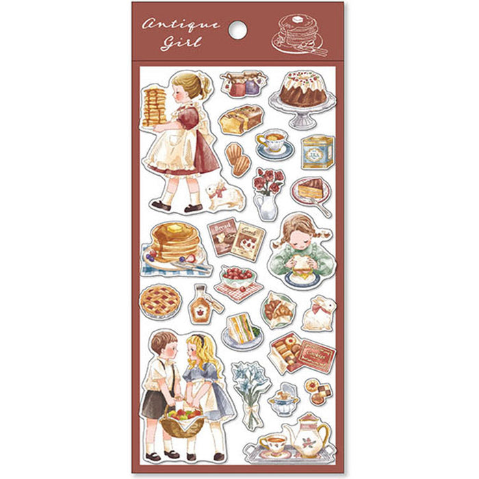 MindWave マインドウェイブ アンティークガールステッカー　８１６８７　おやつの時間（10セット）