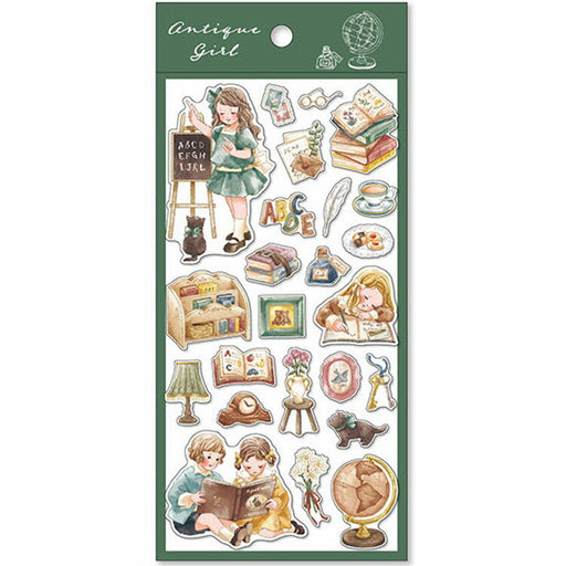 MindWave マインドウェイブ アンティークガールステッカー　８１６８９　お勉強の時間（10セット）