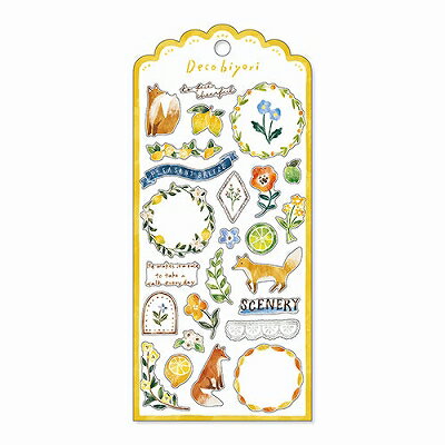 MindWave マインドウェイブ デコびよりステッカー　８１６９３　キイロ（10セット）