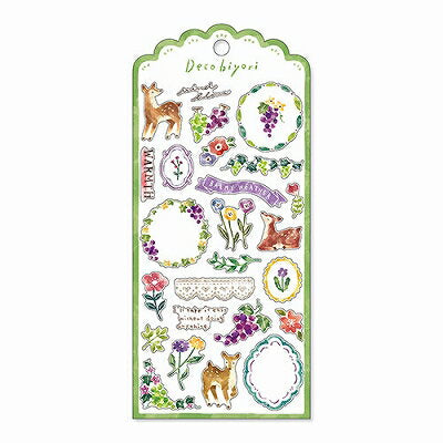 MindWave マインドウェイブ デコびよりステッカー　８１６９５　ミドリ（10セット）