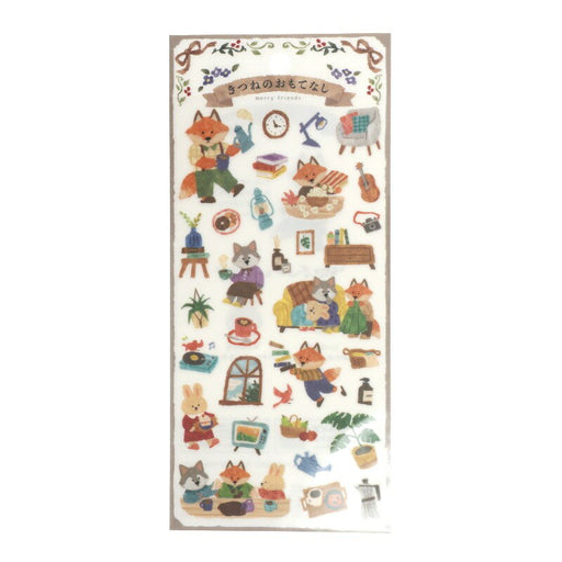 MindWave マインドウェイブ メリーフレンズステッカー　８１９１２　きつねのおもてなし（10セット）