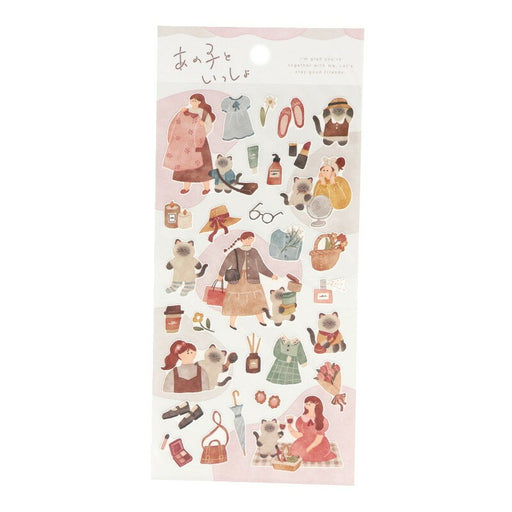 MindWave マインドウェイブ あの子といっしょステッカー 82030 ねこ（10セット）