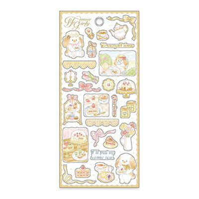 MindWave マインドウェイブ フワガーリーステッカー 82107 ティータイム（10セット）