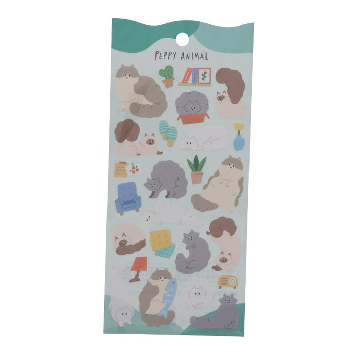 MindWave マインドウェイブ ペピーアニマルステッカー 82114 チョウモウ（10セット）