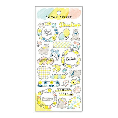 MindWave マインドウェイブ サニースケッチステッカー 82124 キイロ（10セット）