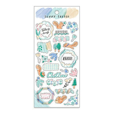 MindWave マインドウェイブ サニースケッチステッカー 82125 ミズイロ（10セット）