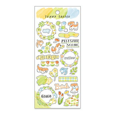 MindWave マインドウェイブ サニースケッチステッカー 82128 キミドリ（10セット）