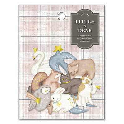 MindWave マインドウェイブ リトルアンドディアステッカー アニマル 82354（10セット）