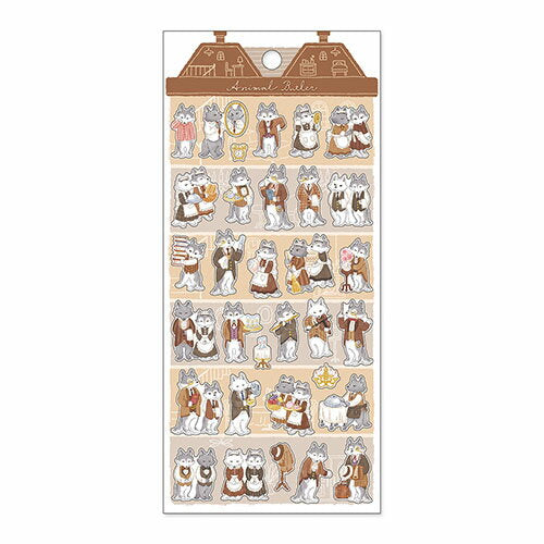 MindWave マインドウェイブ アニマルバトラーステッカー オオカミ 82443（10セット）