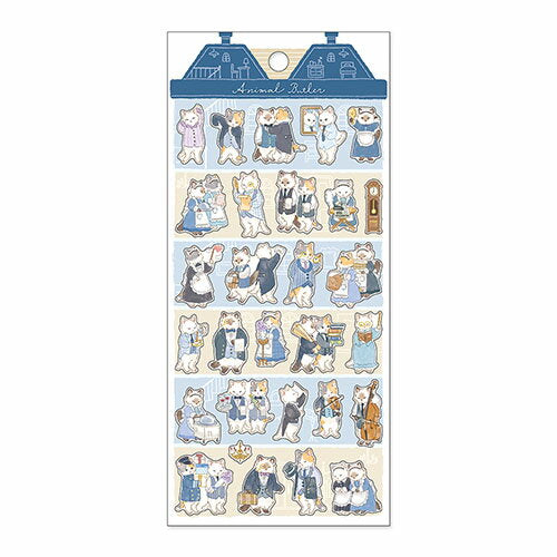 MindWave マインドウェイブ アニマルバトラーステッカー ネコ 82444（10セット）