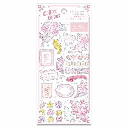 MindWave マインドウェイブ コフレビジューステッカー ピンク 82454（10セット）