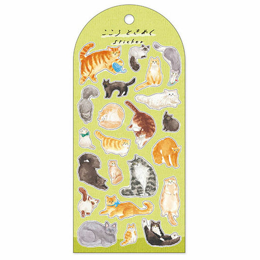 MindWave マインドウェイブ ココロトキメクステッカー ネコ 82509（10セット）