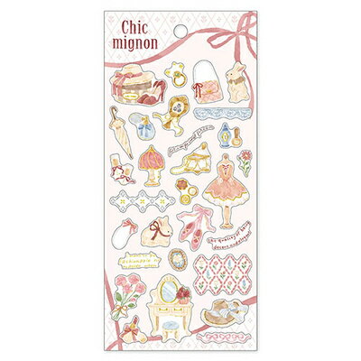 MindWave マインドウェイブ シックミニョンステッカー ドレスアップ 82526（10セット）