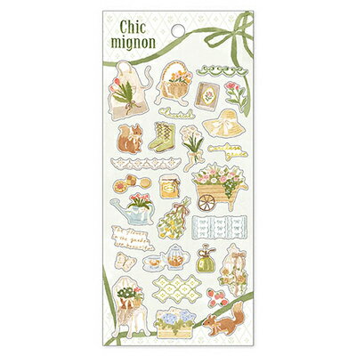 MindWave マインドウェイブ シックミニョンステッカー ガ-デニング 82527（10セット）