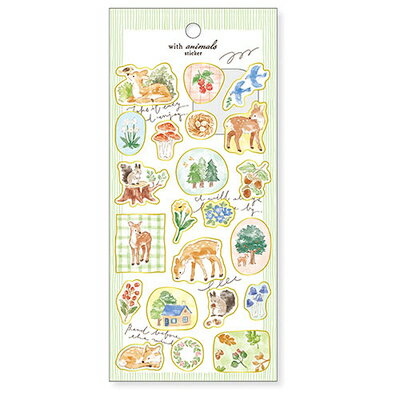 MindWave マインドウェイブ ウィズアニマルズステッカー シカ 82572（10セット）