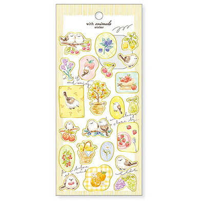 MindWave マインドウェイブ ウィズアニマルズステッカー シマエナガ 82575（10セット）