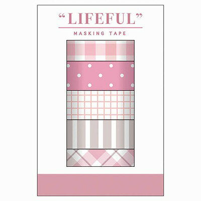 MindWave マインドウェイブ ライフフル　マスキングテープ　ボックスセット　９５１７２　ｐｉｎｋ　ｌｉｆｅ（6セット）