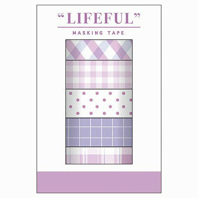 MindWave マインドウェイブ ライフフル　マスキングテープ　ボックスセット　９５１７７　ｐｕｒｐｌｅ　ｌｉｆｅ（6セット）