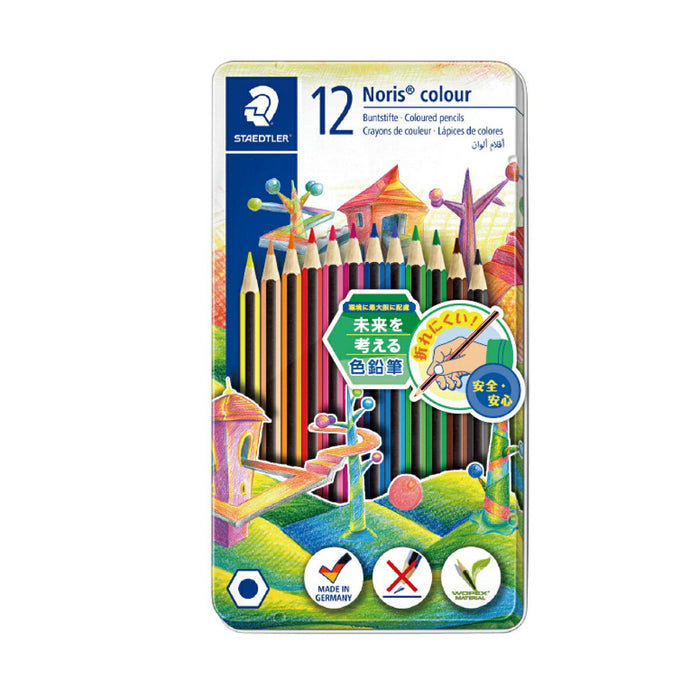 ステッドラー日本　ノリスカラーイロエンピツ１２Ｃ缶入 185 M12PB4955414185095（10セット）