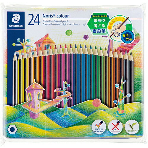 ステッドラー日本　ノリスカラーイロエンピツ２４Ｃ缶入 185 M24PB4955414185125（10セット）