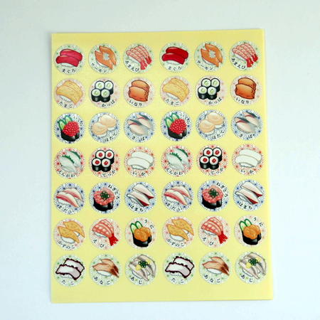 オキナ_たべものシール寿司 PS1197 /132（5セット）