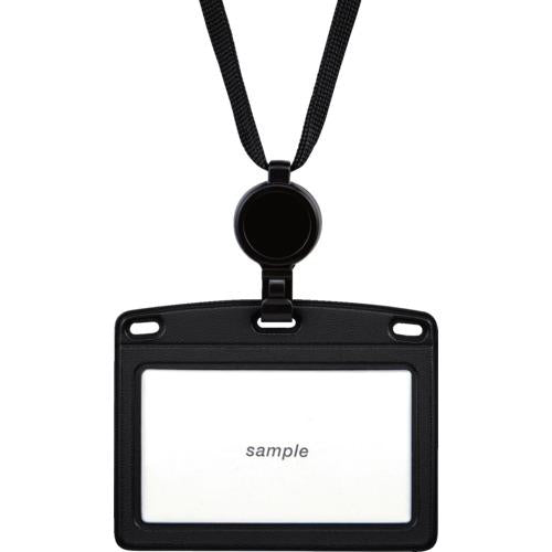 オープン 吊り下げ名札リール式レ NL-25P-BK 4970115567131