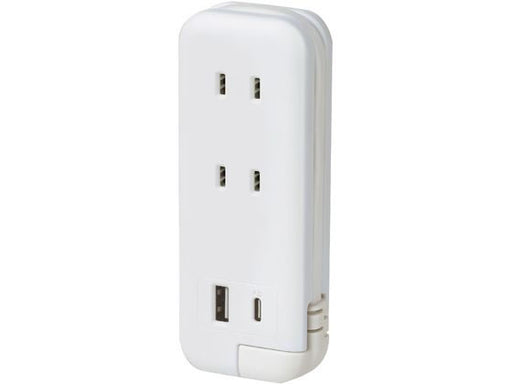 ソニック　ポータブルコンセントＵＳＢ－Ｃ　ホワイト UL-6357-W4970116053060