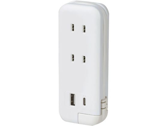 ソニック　ポータブルコンセントＵＳＢ－Ｃ　ホワイト UL-6357-W4970116053060