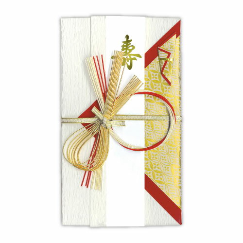 菅公 クレープ金封赤 キ380 菅公工業 4971655263804（10セット）