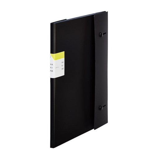 キングジム_クリアーファイル カキコ ジャバラタイプ 16ポケットA4 タテ型黒 8612-BLACK /4971660059973（10セット）