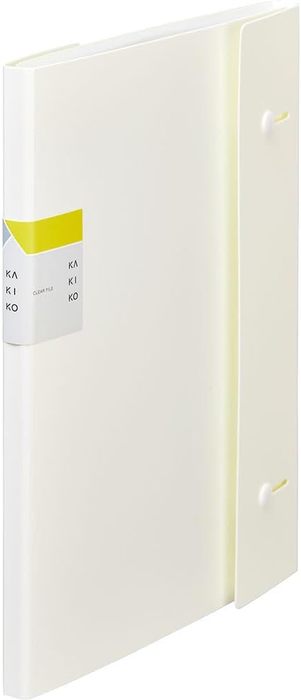 キングジム_クリアーファイル カキコ ジャバラタイプ 24ポケットA4 タテ型白 8614-WHITE /4971660060023（10セット）