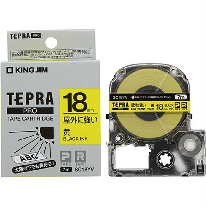 เทป King Jim Tepra Okugai Nitsuyoiki/ดำ SC18YV 4971660776795