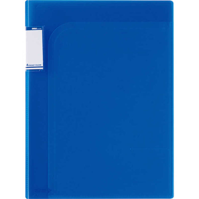 セキセイ ACT-5904 アクティフV 4ポケットフォルダーA4 コバルトブルー セキセイ 4974214176072