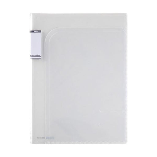 セキセイ ACT-5904 アクティフV 4ポケットフォルダーA4 クリア セキセイ 4974214176119（10セット）