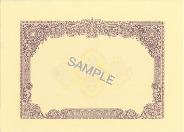 日本法令 株券用紙 （B5 判 紫色・飾り枠のみ）10 枚　裏面なし  株券 12( 新 )  4976075123967