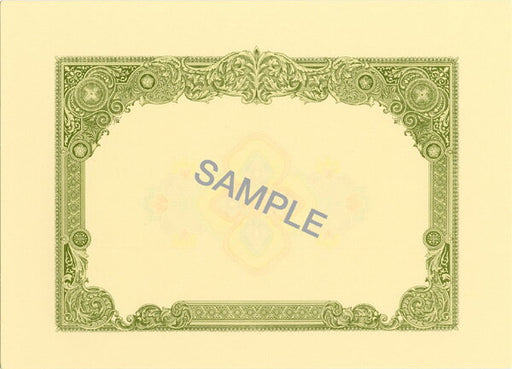 日本法令 株券用紙 （B5 判 草色・飾り枠のみ）10 枚　裏面なし  株券 10( 新 )  4976075991504