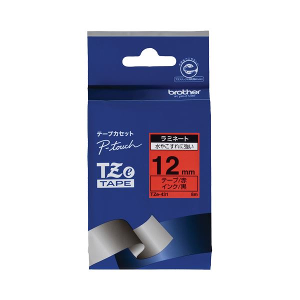 brother ピータッチ用ラミネートテープ TZE-431 12mm ブラザー工業 4977766702157（10セット）