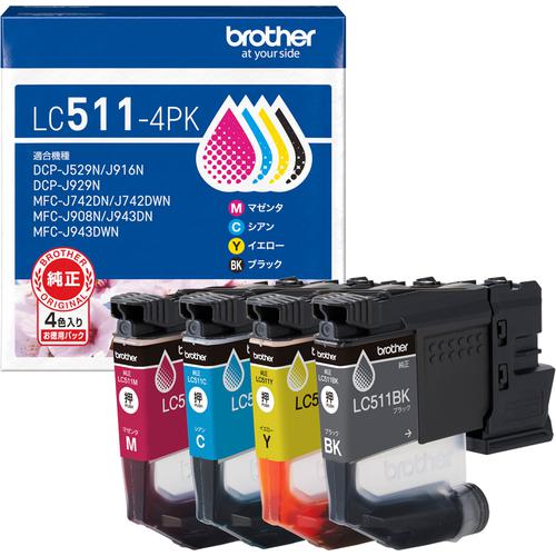 형제 잉크 카트리지 (오톡 요우 4 쇼크 파 LC511-4PK 4977766842129