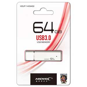 磁気研究所 USB 3.0 フラッシュドライブ HDUF114C64G3 64GB 磁気研究所 4984279231944（10セット）