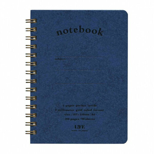 ライフ ポケットノートＡ６アオ N196A 4990168052040（3セット）