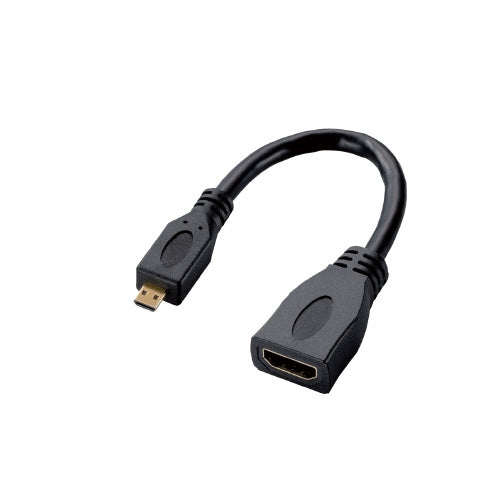 【エレコム】マイクロHDMI-HDMI変換アダプタ AD-HDAD2BK